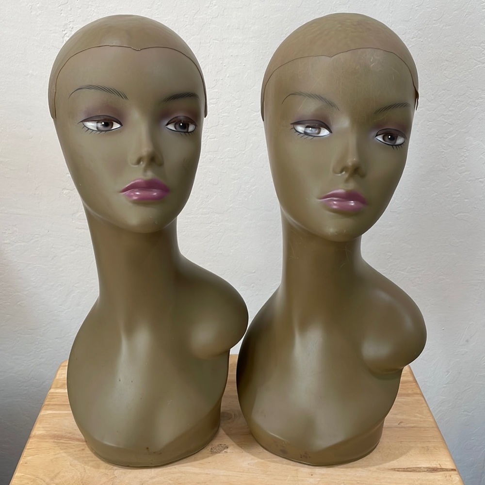 [40/41] Mannequin Head Plastic Display for Wigs Hats Sunglasses Jewelry